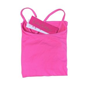 Lilly Pulitzer luxletic size XS straps pink tank top built in sport bra women